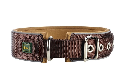 [13070_23643] Collier "Neopren Reflect" marron/caramel (Taille 60) - Hunter