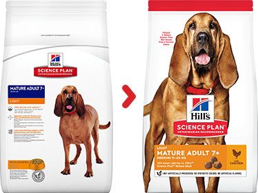 [13101_23843] Canine Adult "Mature 7+ Light" Medium Poulet (2.5 kg) - Hill's Science Plan