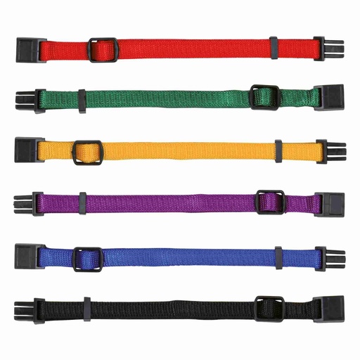 [13109_23861] Set de 6 colliers pour chiots - Vifs (S/M) (couleur aléatoire) - Trixie