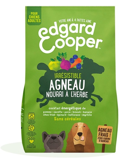 [13208_24045] Croquettes chien adulte "Irrésistible agneau" sans céréales (2.5 kg) - Edgard & Cooper