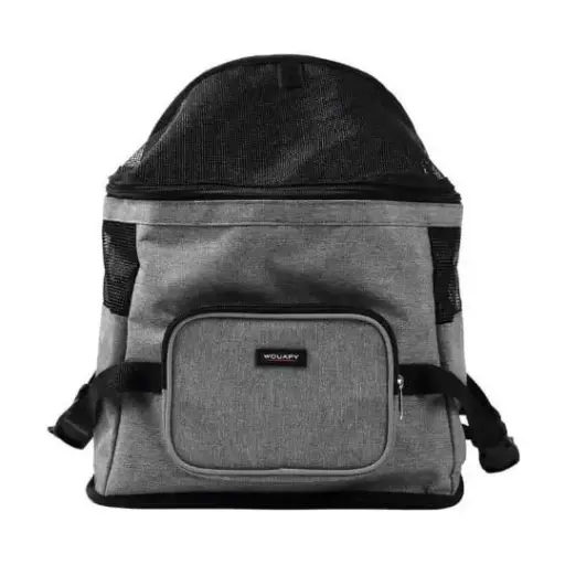 [13254_24066] Sac de transport ventral en nylon (Gris) - Wouapy