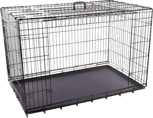 [13488_24525] Cage métallique avec porte coulissante "Nyo" (XXL) - Flamingo