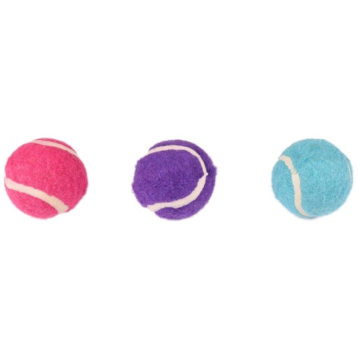 [13489] Balle de tennis + clochette pour chat - Flamingo