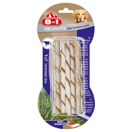 [13555] Friandises Delights Twisted Sticks beef (10 sticks) - 8 in 1