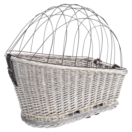 [13598] Panier gris pour vélo avec barreaux et attaches (chien jusqu'à 8 kg) - Trixie