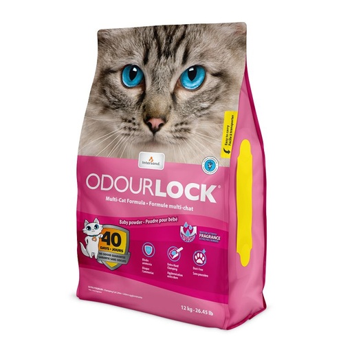 [13653_24744] Litière Odour Lock "Poudre bébé" (12 kg)