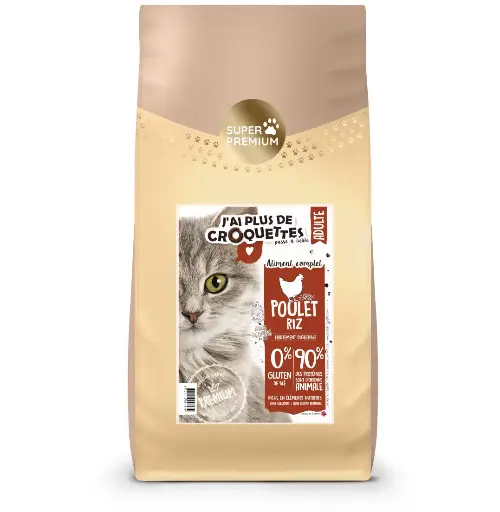 [13763_24944] Chat adulte toutes races - Poulet et Riz (2 kg) - J'ai plus de croquettes