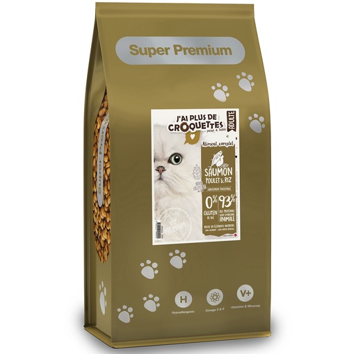 [13764_24946] Chat adulte toutes races - Recette "Saumon, poulet et riz" (2 kg) - J'ai plus de croquettes