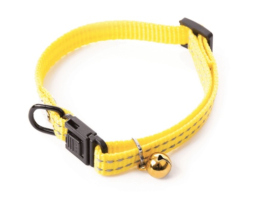 [13842_25114] Collier chat Flash (Jaune) - Martin Sellier