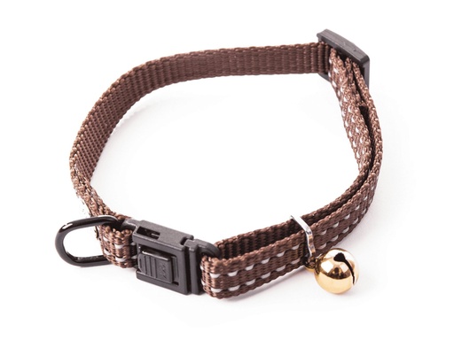 [13842_25119] Collier chat Flash (Marron) - Martin Sellier