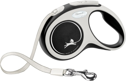 [13889_25209] Laisse sangle "New Comfort" noir (S 5m) - Flexi