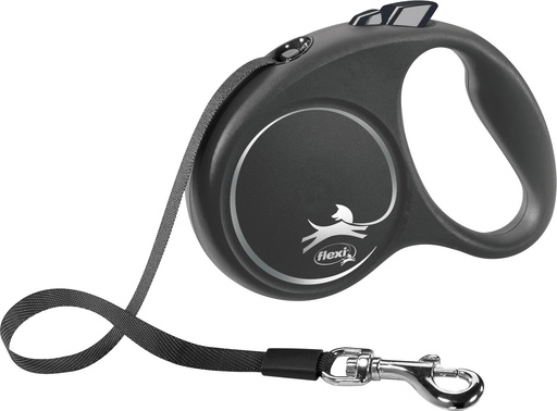 [13895_25218] Laisse sangle "Black Design" - Noir (S) - Flexi
