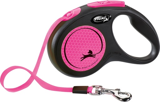 [13899_25235] Laisse sangle "Flexi New Neon" rose fluo (S) - Flexi