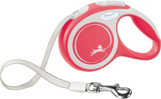 [13904_25244] Laisse sangle "New Comfort" rouge et gris (XS) - Flexi