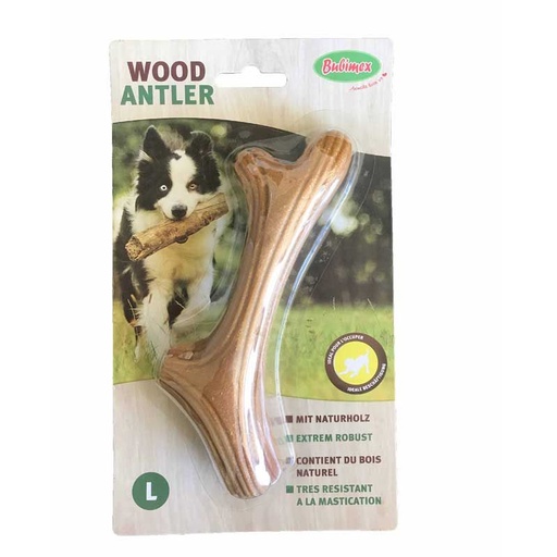[13917_25265] Stick à mâcher en bois "Wood Antler" (L) - Bubimex
