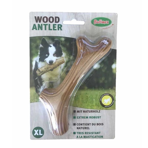 [13917_25266] Stick à mâcher en bois "Wood Antler" (XL) - Bubimex