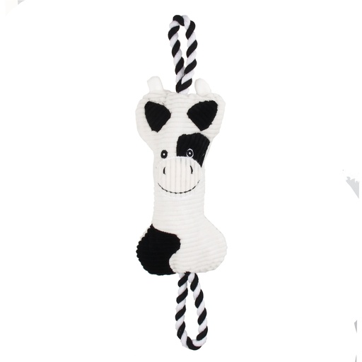 [13933] Peluche pour chien avec cordes "Vache" - Bubimex
