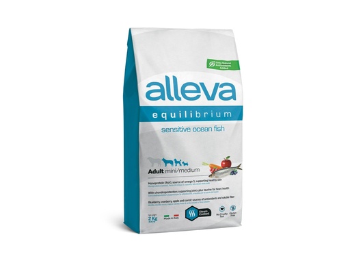 [14025_25364] Adulte Mini/Médium "Equilibrium Sensitive" Poisson (2 kg) - Alleva