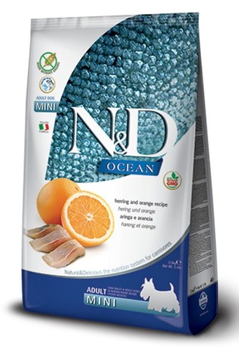 [14075_25420] Océan Hareng & Orange Chien Mini (2.5 kg) - Farmina