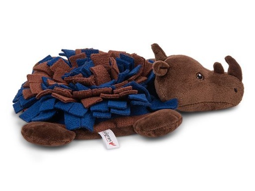 [14097] Jouet chien peluche cachette Rhinocéros 27 cm - Vadigran