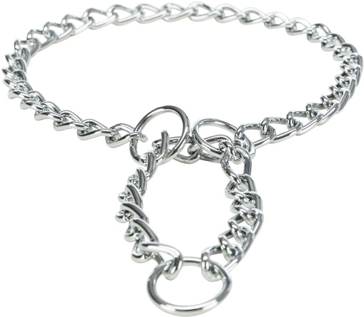 [14103_25444] Collier d'arrêt en chaîne simple rang (65 cm x 4 mm) - Trixie