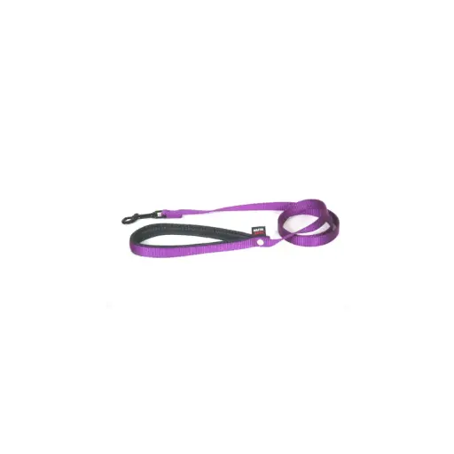 [14379-006] Laisse simple épaisseur en nylon - Mauve (120 cm x 1.6 cm) - Martin Sellier