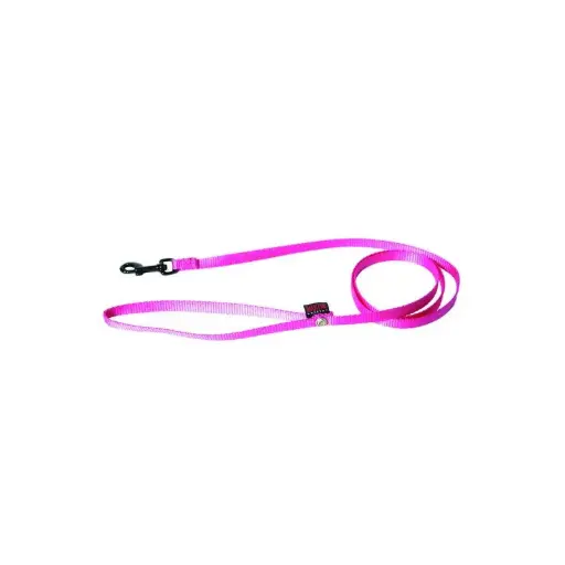 [14379-007] Laisse simple épaisseur en nylon - Rose (120 cm x 1.6 cm) - Martin Sellier