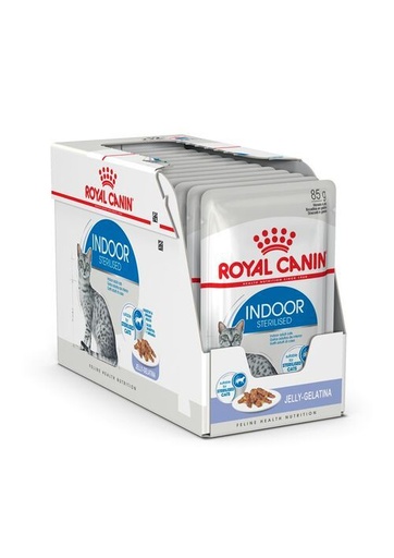 [14606] Feline Nutrition Indoor Sterilised en gelée (12 sachets 85 g) - Royal Canin