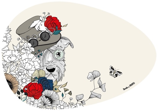[14609] Set de table "Tête de chien" - Parole de Truffes