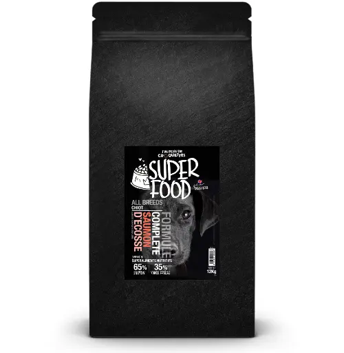 [14692_26093] Super Food All Breeds pour Chiot au saumon (12 kg) - J'ai plus de croquettes