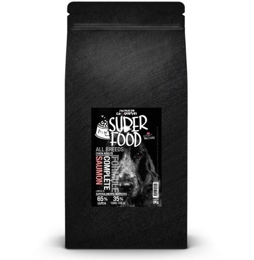[14693_26094] Super Food All Breeds pour Chien adulte au saumon (2 kg) - J'ai plus de croquettes