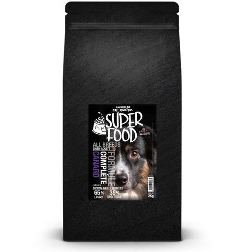 [14694_26096] Super Food All Breeds pour Chien adulte au canard (2 kg) - J'ai plus de croquettes