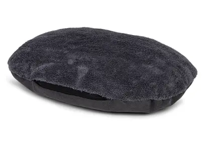 [14778_26229] Coussin ovale "Zion" gris (Taille 1) - Vadigran