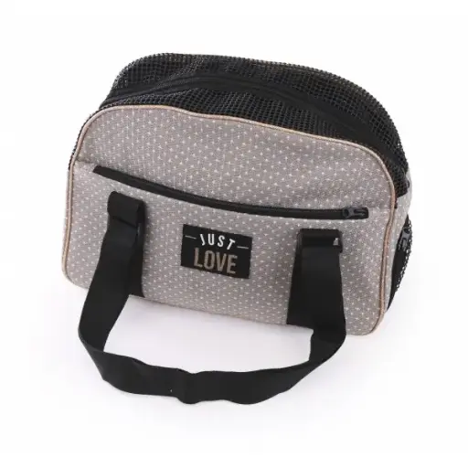 [14840_26259] Sac bowling "Just Love" taupe - Image Paris (Taille 1)