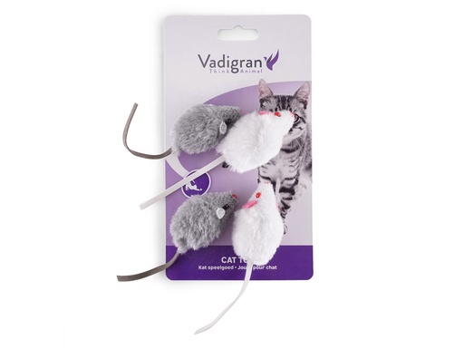 [14862] Assortiment de 4 peluches pour chat "Souris" - Vadigran