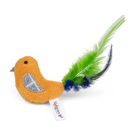 [14867] Peluche pour chat "Fancy Oiseau" jaune - Vadigran