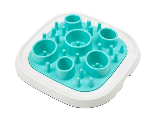 [14900] Mangeoire anti-glouton "Enigma" turquoise - Vadigran