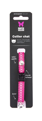 [14941] Collier pour chat "Safety" rose - Martin Sellier