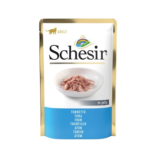 [14993_26418] Sachet fraîcheur pour chat en gelée - Thon avec colin (85 g) - Schesir