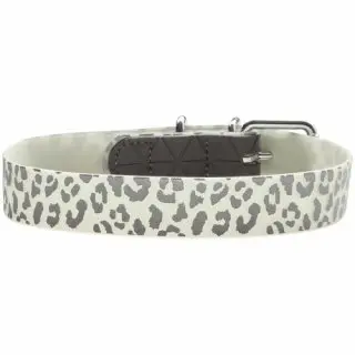 [15168_26688] Collier fluorescent motif Léopard - Convenience Reflect Glow (L/XL) - Hunter