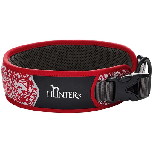 [15173_26695] Collier nylon réfléchissant rouge - Divo Reflect (S) - Hunter