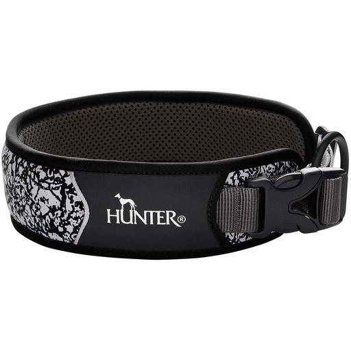 [15174_26702] Collier nylon réfléchissant noir - Divo Reflect (XL) - Hunter