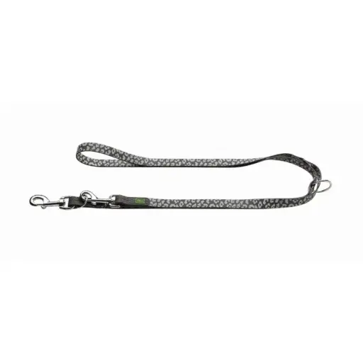 [15177_26718] Laisse réglable réfléchissante léopard gris - Convenience Reflect (Taille 2) - Hunter