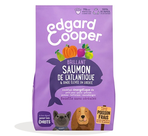 [15181_26733] Croquettes chiot saumon et dinde sans céréales (2.5 kg) - Edgard & Cooper