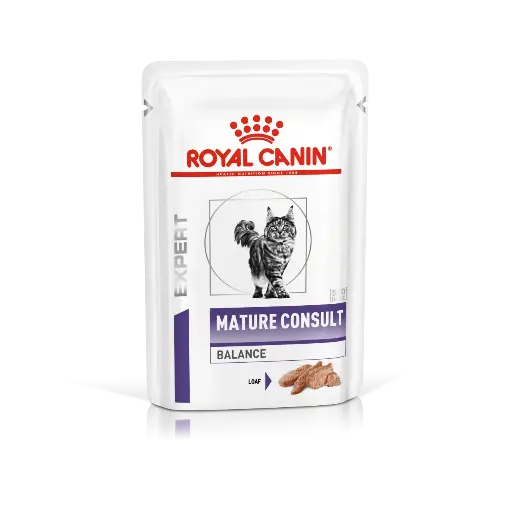 [15189] Mousse diététique pour chat senior Mature Consult Balance (12 sachets 85 g) - Royal Canin Vetenary Care Nutrition