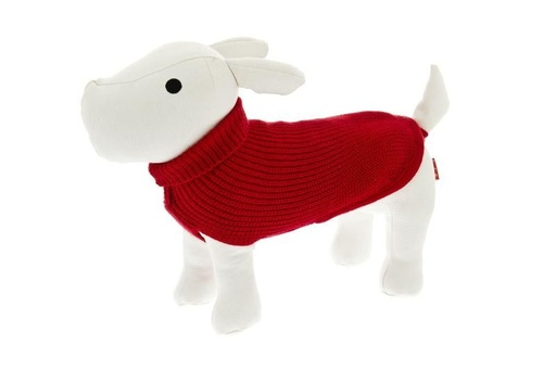 [15437_27443] Pull tricot Lux rouge (Taille 80) - Ferribiella