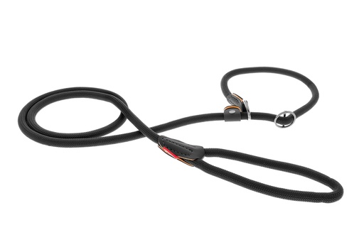 [15455_27747] Laisse lasso Tondo noire (Taille 2) - Ferribiella