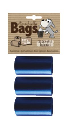 [15544_27780] Sachets ramasse crottes (Bleu) - Ferribiella
