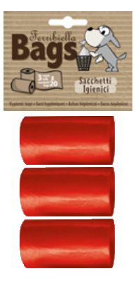 [15544_27781] Sachets ramasse crottes (Rouge) - Ferribiella