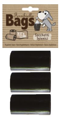 [15544_27783] Sachets ramasse crottes (Noir) - Ferribiella